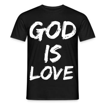 god is love - Männer T-Shirt - Schwarz - Vorne - AI Model Male 178 light (178cm)