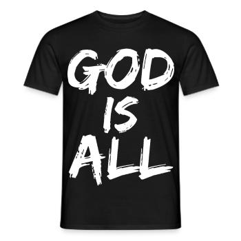 god is all - Männer T-Shirt - Schwarz - Vorne - AI Model Male 178 light (178cm)