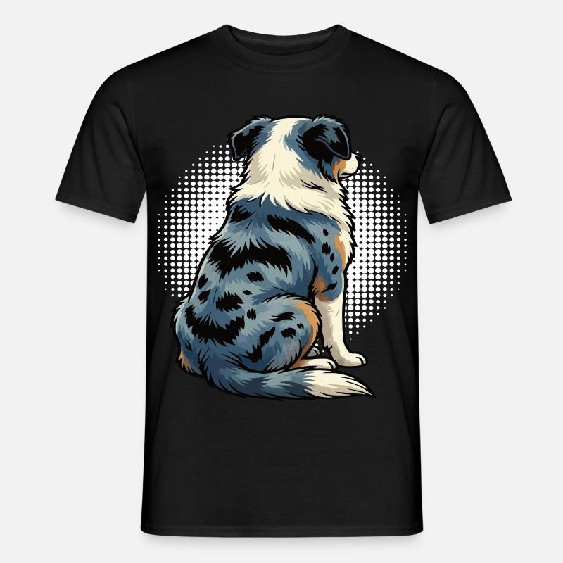 Australian Shepherd Aussie Aussiebesitzer Aussies - Männer T-Shirt - Schwarz