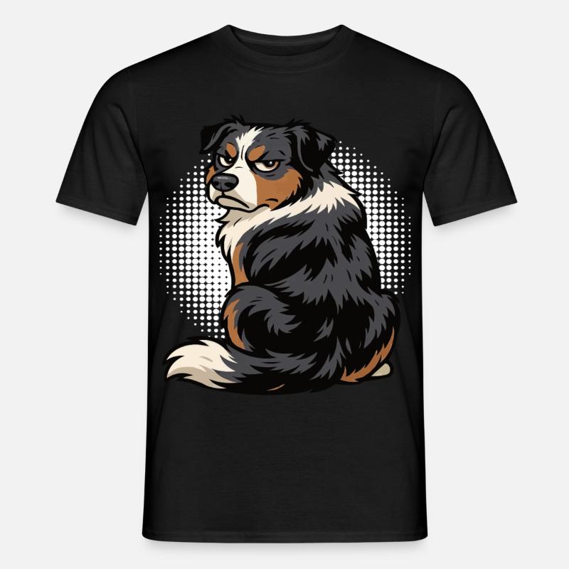 Australian Shepherd Aussie Aussiebesitzer Aussies - Männer T-Shirt - Schwarz
