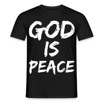 god is peace - Männer T-Shirt - Schwarz - Vorne - AI Model Male 178 light (178cm)
