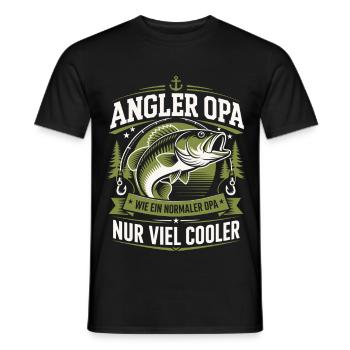 Angler Opa Viel Cooler - Männer T-Shirt - Schwarz - Vorne - AI Model Male 178 light (178cm)
