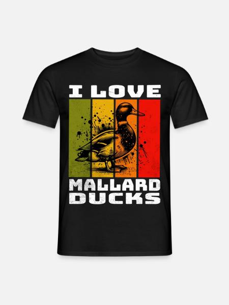 Mallard Duck Stockente - Männer T-Shirt - Schwarz