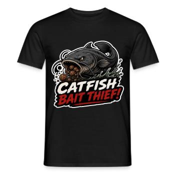 Welsköder-Dieb-Karpfenfisch-Design - Männer T-Shirt - Schwarz - Vorne - AI Model Male 178 light (178cm)
