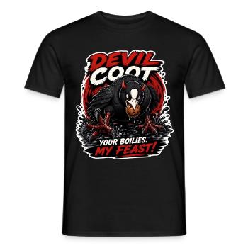 Devil Coot Boilie Thief Karpfenfischen - Männer T-Shirt - Schwarz - Vorne - AI Model Male 178 light (178cm)