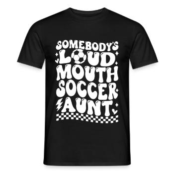 La tante de foot bruyante de quelqu’un - T-shirt homme - noir - Devant - AI Model Male 178 light (178cm)