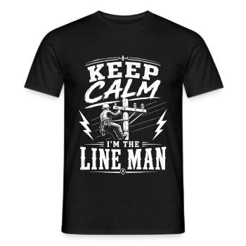 Technicien en puissance Ingénieur en ligne Conception - T-shirt homme - noir - Devant - AI Model Male 178 light (178cm)