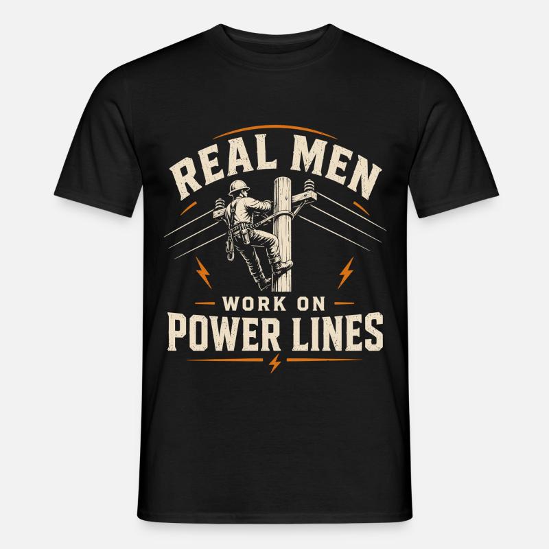 Elektriker Ingenieur Technik Kabel Design - Männer T-Shirt - Schwarz