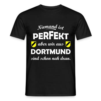 Dortmund Spruchshirt - Männer T-Shirt - Schwarz - Vorne - AI Model Male 178 light (178cm)