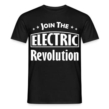 Logo de la Révolution électrique - T-shirt homme - noir - Devant - AI Model Male 178 light (178cm)