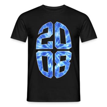 18 JAHRE ALT 2008 18. GEBURTSTAG - Männer T-Shirt - Schwarz - Vorne - AI Model Male 178 light (178cm)