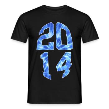 12 ANS 2014 12E ANNIVERSAIRE - T-shirt homme - noir - Devant - AI Model Male 178 light (178cm)
