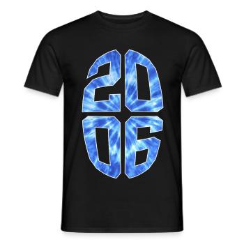20 YEARS OLD 2006 20TH BIRTHDAY - Men's T-Shirt - black - Front - AI Model Male 178 light (178cm)