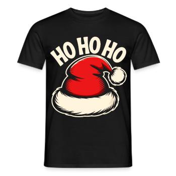 Ho Ho Ho Santa Hat - Männer T-Shirt - Schwarz - Vorne - AI Model Male 178 light (178cm)