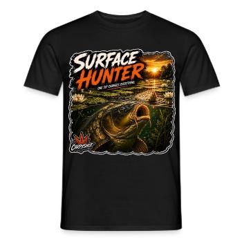 Oberflächenjäger-Karpfenfischerei-Design - Männer T-Shirt - Schwarz - Vorne - AI Model Male 178 light (178cm)