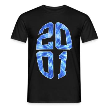 25 YEARS OLD 2001 25TH BIRTHDAY - Men's T-Shirt - black - Front - AI Model Male 178 light (178cm)
