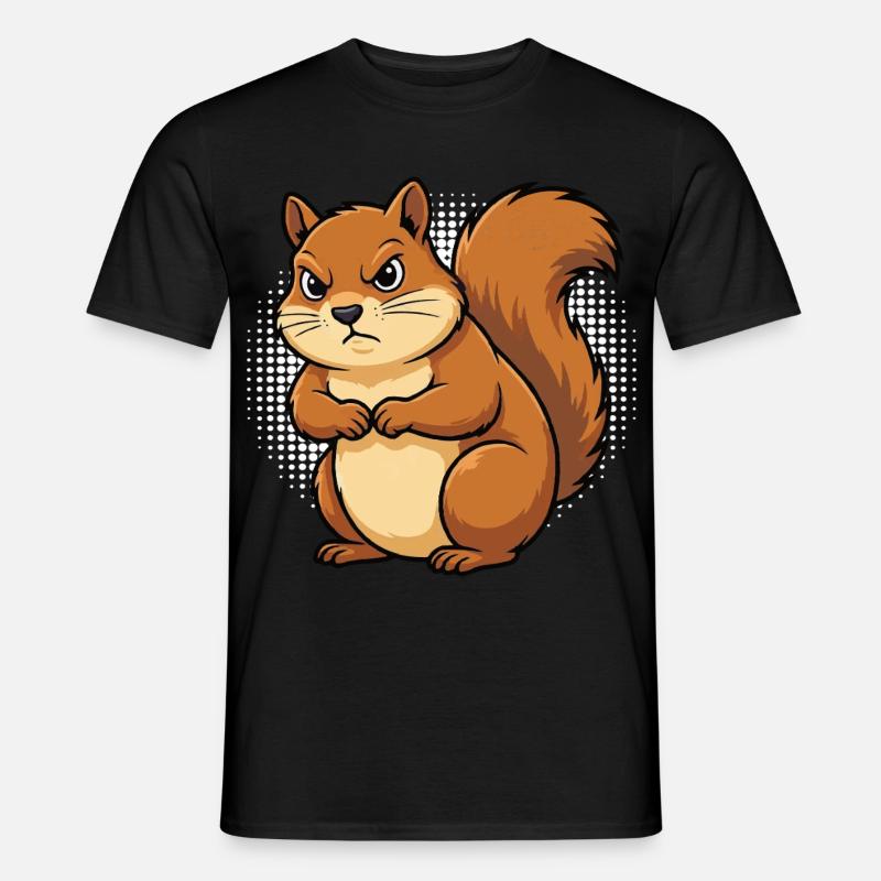 Eichhörnchen Eichhorn Eichhörnchenliebhaber Nager - Männer T-Shirt - Schwarz