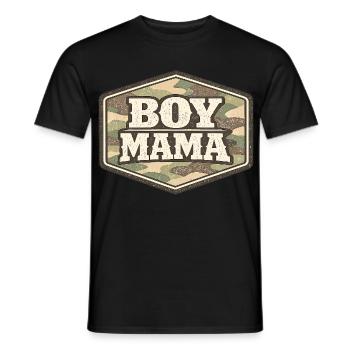 Boy Mama Camouflage | Boy's Mom Gift - Men's T-Shirt - black - Front - AI Model Male 178 light (178cm)