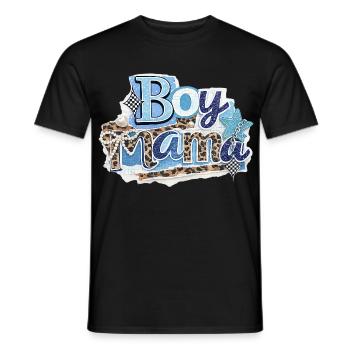 Boy Mama | Boy's Mom Gift - Men's T-Shirt - black - Front - AI Model Male 178 light (178cm)