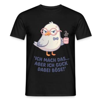 Möwe Brille Kaffee - Männer T-Shirt - Schwarz - Vorne - AI Model Male 178 light (178cm)