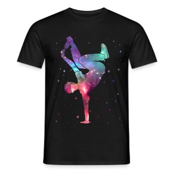 Breakdance Breakdancer Breakdance Breakdance Spatial - T-shirt homme - noir - Devant - AI Model Male 178 light (178cm)