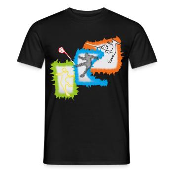 Joueurs de football - T-shirt homme - noir - Devant - AI Model Male 178 light (178cm)