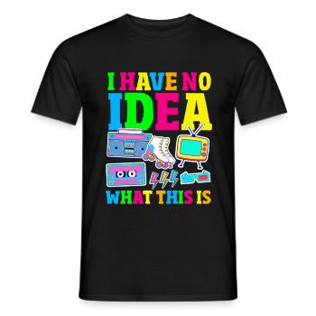Retour rétro au design vintage des années 80 - T-shirt homme - noir - Devant - AI Model Male 178 light (178cm)