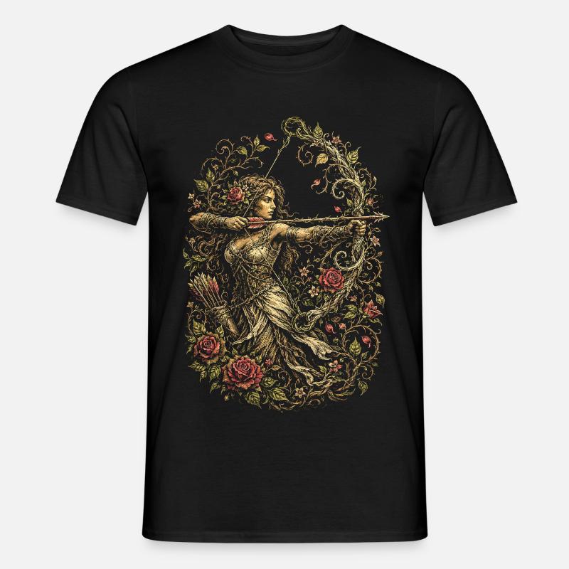 Bogenschießen Bogenschütze - Männer T-Shirt - Schwarz
