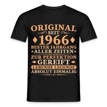 Bester Jahrgang 1966 – 60. Geburtstag Geschenk - Männer T-Shirt - Schwarz - Vorne - AI Model Male 178 light (178cm)