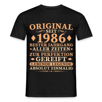 Bester Jahrgang 1986 – 40. Geburtstag Geschenk - Männer T-Shirt - Schwarz - Vorne - AI Model Male 178 light (178cm)