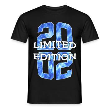 LIMITED EDITION 2002 24 YEARS 24TH BIRTHDAY - Men's T-Shirt - black - Front - AI Model Male 178 light (178cm)