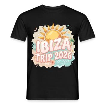 Ibiza Trip 2026 Sommer Urlaub - Männer T-Shirt - Schwarz - Vorne - AI Model Male 178 light (178cm)