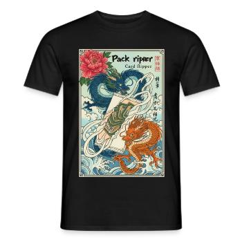Pack Ripper Card Flipper Trading Card God Pack - Men's T-Shirt - black - Front - AI Model Male 178 light (178cm)