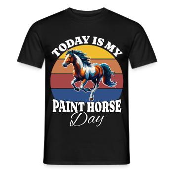 Peindre cheval Peindre cheval Peindre cheval - T-shirt homme - noir - Devant - AI Model Male 178 light (178cm)