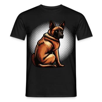 Malinois Belgian Shepherd Malinois Owner - Men's T-Shirt - black - Front - AI Model Male 178 light (178cm)