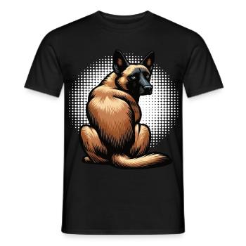 Malinois Belgian Shepherd Malinois Owner - Men's T-Shirt - black - Front - AI Model Male 178 light (178cm)