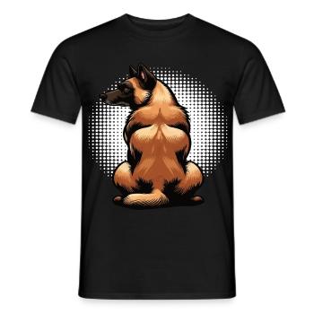 Malinois Belgian Shepherd Malinois Owner - Men's T-Shirt - black - Front - AI Model Male 178 light (178cm)