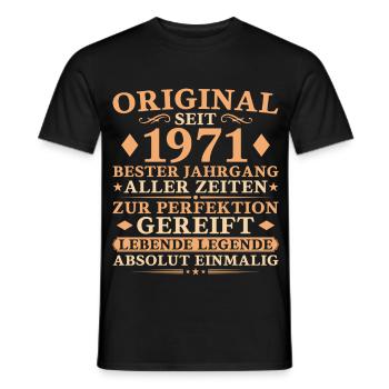 Bester Jahrgang 1971 – 55. Geburtstag Geschenk - Männer T-Shirt - Schwarz - Vorne - AI Model Male 178 light (178cm)