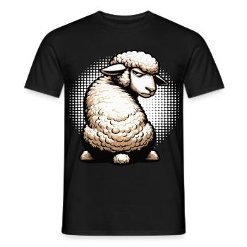 Schaf Schafe Schäfer Schafhalter Schafbock - Männer T-Shirt - Schwarz - Vorne - AI Model Male 178 light (178cm)