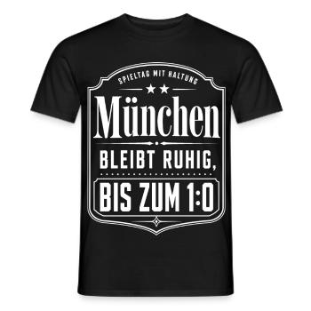 München bleibt ruhig bis zum 1:0 - Männer T-Shirt - Schwarz - Vorne - AI Model Male 178 light (178cm)