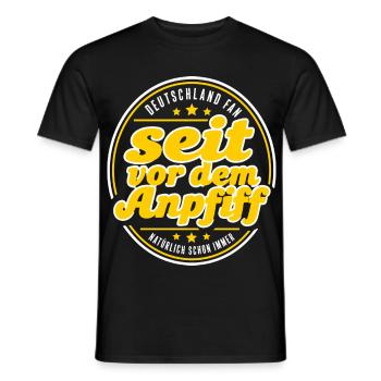 Deutschland Fan seit vor dem Anpfiff - Männer T-Shirt - Schwarz - Vorne - AI Model Male 178 light (178cm)