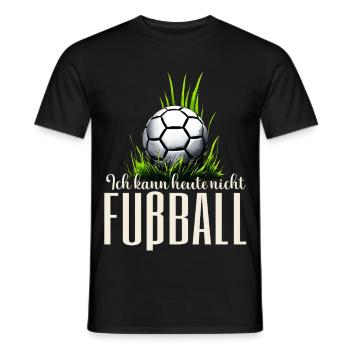 WM — Fußball ruft laut nicht ansprechen - Männer T-Shirt - Schwarz - Vorne - AI Model Male 178 light (178cm)