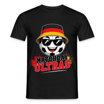 Matchday Ultras Fußball Fan Deutschland - Männer T-Shirt - Schwarz - Vorne - AI Model Male 178 light (178cm)
