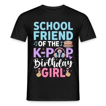 School Friend Of The K-Pop Birthday Girl - Men's T-Shirt - black - Front - AI Model Male 178 light (178cm)