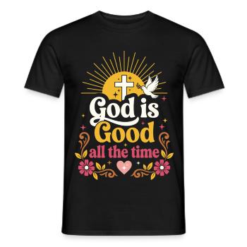 Gott ist immer gut Christ - Männer T-Shirt - Schwarz - Vorne - AI Model Male 178 light (178cm)