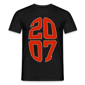 19 JAHRE ALT 2007 19. GEBURTSTAG - Männer T-Shirt - Schwarz - Vorne - AI Model Male 178 light (178cm)