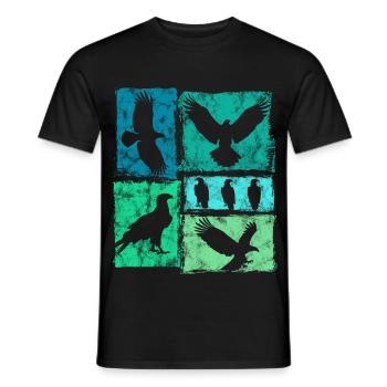 Eagle Retro Graphic Vintage Animal Print - T-shirt homme - noir - Devant - AI Model Male 178 light (178cm)