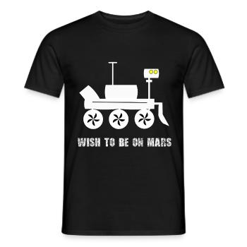 Mars Rover Dream - Men's T-Shirt - black - Front - AI Model Male 178 light (178cm)
