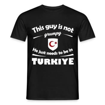 Ce type n’est pas Grim Turkiye - T-shirt homme - noir - Devant - AI Model Male 178 light (178cm)