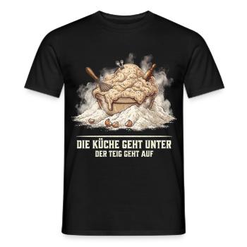 Backen Backchaos Lustiger Spruch Küche Geschenk - Männer T-Shirt - Schwarz - Vorne - AI Model Male 178 light (178cm)